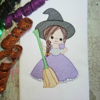 Sweet Witch Machine Embroidery Design